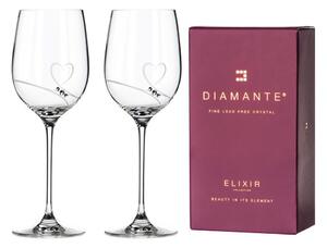 Diamante poháre na červené víno Romance s kamínky Swarovski 450 ml 2KS