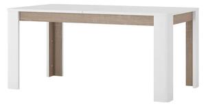 Jedálenský stôl Lynatut Typ 75 (extra vysoký lesk biely + dub sonoma tmavý truflový) (Pre 6-8 osôb). Vlastná spoľahlivá doprava až k Vám domov. 1075521
