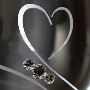Diamante poháre na šampanské Romance s kamienkami Swarovski 200ml 1KS