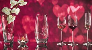 Diamante pohár na červené víno Romance s kamienkami Swarovski 450 ml 2KS