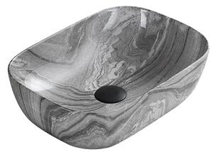 Keramické umývadlo RITA - šedé - imitácia kameňa