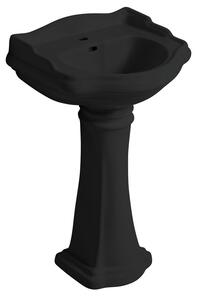 Kerasan, RETRO keramické umývadlo 56x46,5cm, čierna matná, 104531