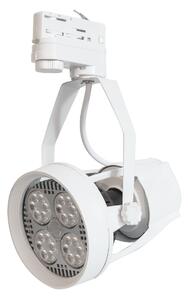 Biele lištové svietidlo 3F + LED žiarovka 35W Farba svetla Teplá biela