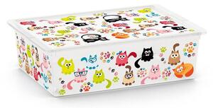 Plastový úložný box KIS C ANIMAL L - mačky