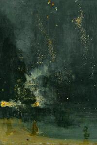 Obrazová reprodukcia Nocturne in Black & Gold (The Fallen Rocket) - James McNeill Whistler, (26.7 x 40 cm)