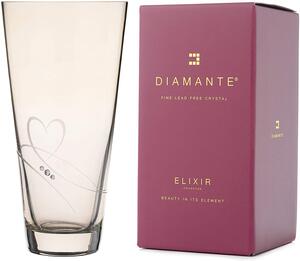 Diamante sklenená váza Romance Amber Conical s kryštály Swarovski 25 cm