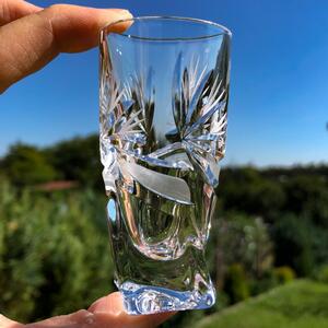 Onte Crystal Bohemia Crystal ručne brúsené poháre na destiláty Quadro Mašle 50 ml 2KS