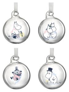 Muurla Set vianočných ozdôb Moomin Let it snow 5cm / 4ks
