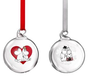 Set vianočných ozdôb Moomin Heart/Snowflake 5cm / 2ks