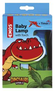 Detská LED lampa so svietidlom Dino na batérie