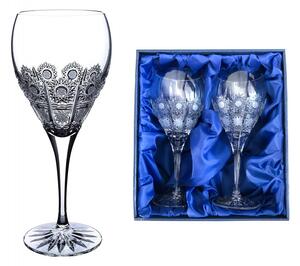 Onte Crystal Bohemia Crystal ručne brúsené poháre na červené víno 500pk 420 ml 2KS