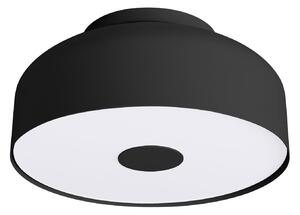 Stropné svietidlo Omiq, 1x čierne kovové tienidlo, (biely plast), (fi 30 cm)