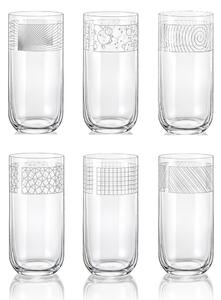 Crystalex poháre na nealko nápoje geometrické tvary UMA 440 ml 6KS