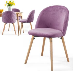 MIADOMODO sada jedálenských stoličiek, fialové, 4 ks