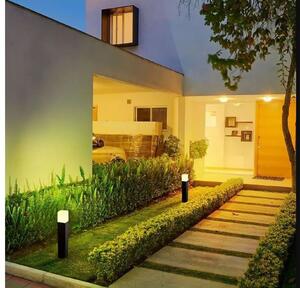 LED Solution Čierne záhradné svietidlo hranatý stĺpik 50cm GU10 7564