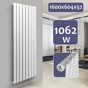 AQUAMARIN vertikálny radiátor 1600 x 604 x 52 mm, biely