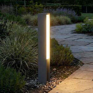 Lucande LED podlahové svietidlo Teerk, výška 50 cm, antracitová farba, IP65, Čierna, Hliník, Moderný, Vonkajčie stĺpové osvetlenie