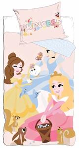 Bavlnené obliečky do detskej postieľky Princezné - Princess - Disney - 90 x 140 cm + 40 x 55 cm
