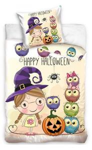 Detské obliečky Malá čarodejnica - Happy Halloween - kolekcia U and Me - 100% bavlna - 70x90 cm + 140x 200 cm