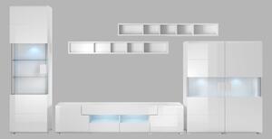 Obývacia stena Tamie Typ 10 (biela + lesk biely). Vlastná spoľahlivá doprava až k Vám domov. 1030539