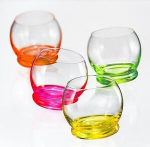 Crystalex univerzálne farebné poháre Crazy Neon 390 ml 4KS