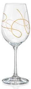 Crystalex poháre na biele víno Viola String Zlatý pantograf 350 ml 2 KS