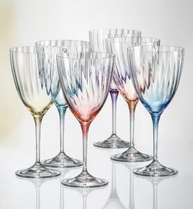 Crystalex sada farebných pohárov na biele víno Kate Optic 250 ml 6 KS