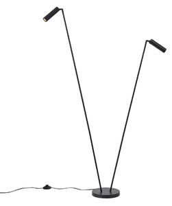 Moderná stojaca lampa čierna 2-svetlá GU10 35mm - Thomas
