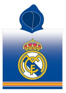 Dětské pončo - bavlnená osuška s kapucňou FC Real Madrid - 100% bavlna - 55 x 110 cm
