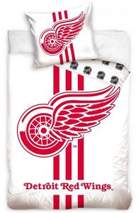 Hokejové posteľné obliečky NHL Detroit Red Wings - biele - 100% bavlna, perkál - 70 x 90 cm + 140 x 200 cm