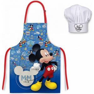 Detská / chlapčenská zástera s kuchárskou čiapkou Mickey Mouse - Disney Junior - Clubhouse - pre deti 3 - 8 rokov