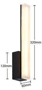 Lucande - Lisana LED Vertical Nástenné Svietidlo IP44 Black - Lampemesteren