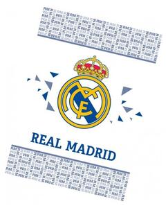 Futbalová fleecová deka FC Real Madrid / RMCF - motív White - 110 x 140 cm