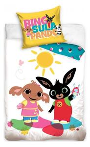 Bavlnené posteľné obliečky do detskej postieľky Zajačik Bing Bunny, Sula a Pando - 100% bavlna - 40 x 60 cm + 100 x 135 cm