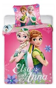 Obliečky do detskej postieľky Ľadové kráľovstvo - Frozen - Elsa and Anna - 40 x 60 cm + 100 x 135 cm