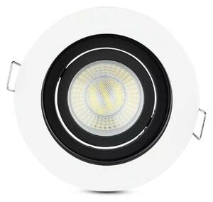 LED Solution Podhľadový rámček bielý guľatý s čiernym vnútrom Ø90mm 3595