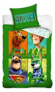 Bavlnené posteľné obliečky Scooby-Doo - Scoob! - 100% bavlna prémiovej kvality renforcé - 70 x 90 cm + 140 x 200 cm