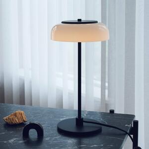 Nuura stolová LED lampa Blossi, výška 43 cm, čierna/opálová, Čierna, Obývacia izba / jedáleň, kov, Škandinávsky, Stojacie svietidlo