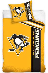 Hokejové posteľné obliečky NHL Pittsburgh Penguins - séria Belt - 100% bavlna - 70 x 90 cm + 140 x 200 cm