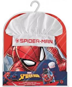 Detská / chlapčenská zástera s kuchárskou čiapkou Spiderman - MARVEL - pre deti 3 - 8 rokov