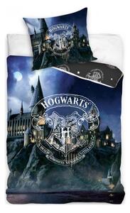 Bavlnené posteľné obliečky Harry Potter - motív Rokfortská stredná škola čarodejnícka - 100% bavlna renforcé - 70 x 90 cm + 140