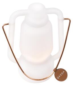 Stolná lampa biela s efektom plameňa 22 cm - Storm Mini