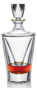 Bohemia Jihlava zlatom dekorovaná karafa na whisky Triangle 750 ml