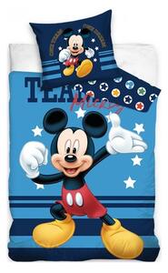 Bavlnené posteľné obliečky Mickey Mouse - motív One team, One dream - 100% bavlna - 70 x 90 cm + 140 x 200 cm