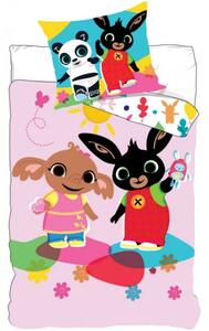 Obliečky do detskej postieľky Zajačik Bing - ružové pre dievčatá - 100% bavlna - 90 x 140 cm + 40 x 55 cm