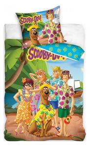 Bavlnené posteľné obliečky Scooby-Doo - motív Dovolenka na Havaji - 100% bavlna Renforcé - 70 x 90 cm + 140 x 200 cm