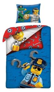 Bavlnené posteľné obliečky LEGO City - motív Policajt vs. väzeň - 100% bavlna - 70 x 90 cm + 140 x 200 cm
