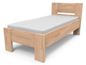 TEXPOL Kvalitná posteľ z masívu NIKOLETA s plným čelom Veľkosť: 200 x 90 cm, Materiál: BUK prírodný