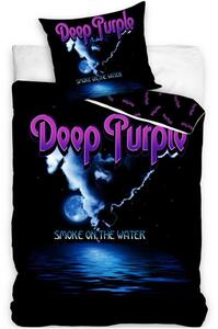 Bavlnené posteľné obliečky Deep Purple - motív Smoke on the Water - 100% bavlna Renforcé - 70 x 90 cm + 140 x 200 cm