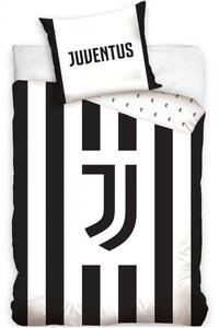 Bavlnené posteľné obliečky Juventus FC - motív Black & White - 100% bavlna Renforcé - 70 x 90 cm + 140 x 200 cm